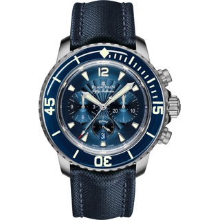 Swiss Luxury Replica Blancpain 50 Fathoms Flyback Chronograph Blue Steel 5085F-1140-52B Replica Watch